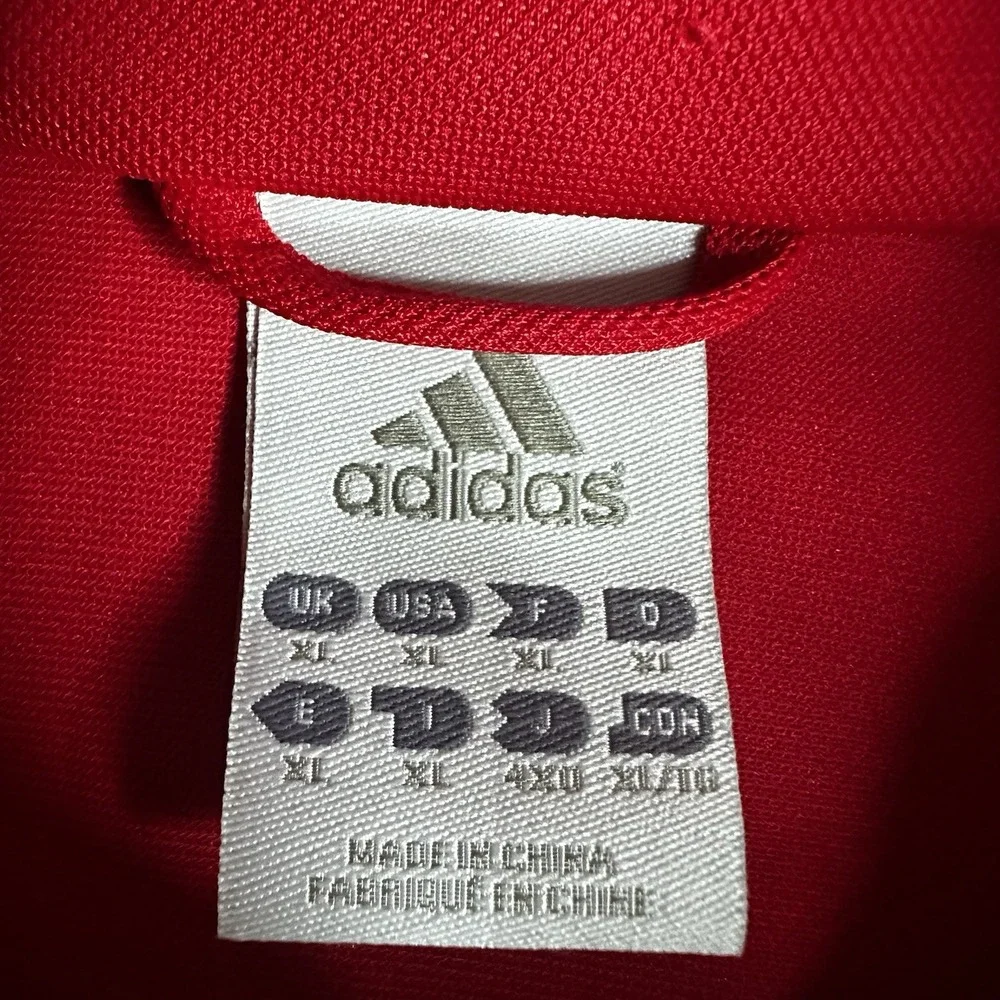 Adidas Spain National Team Jacket Mens XL Red Track Warm Up Soccer Futbol RFEF